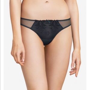 Chantelle “Champs Elysées Lace Thong”, color Winter Blue